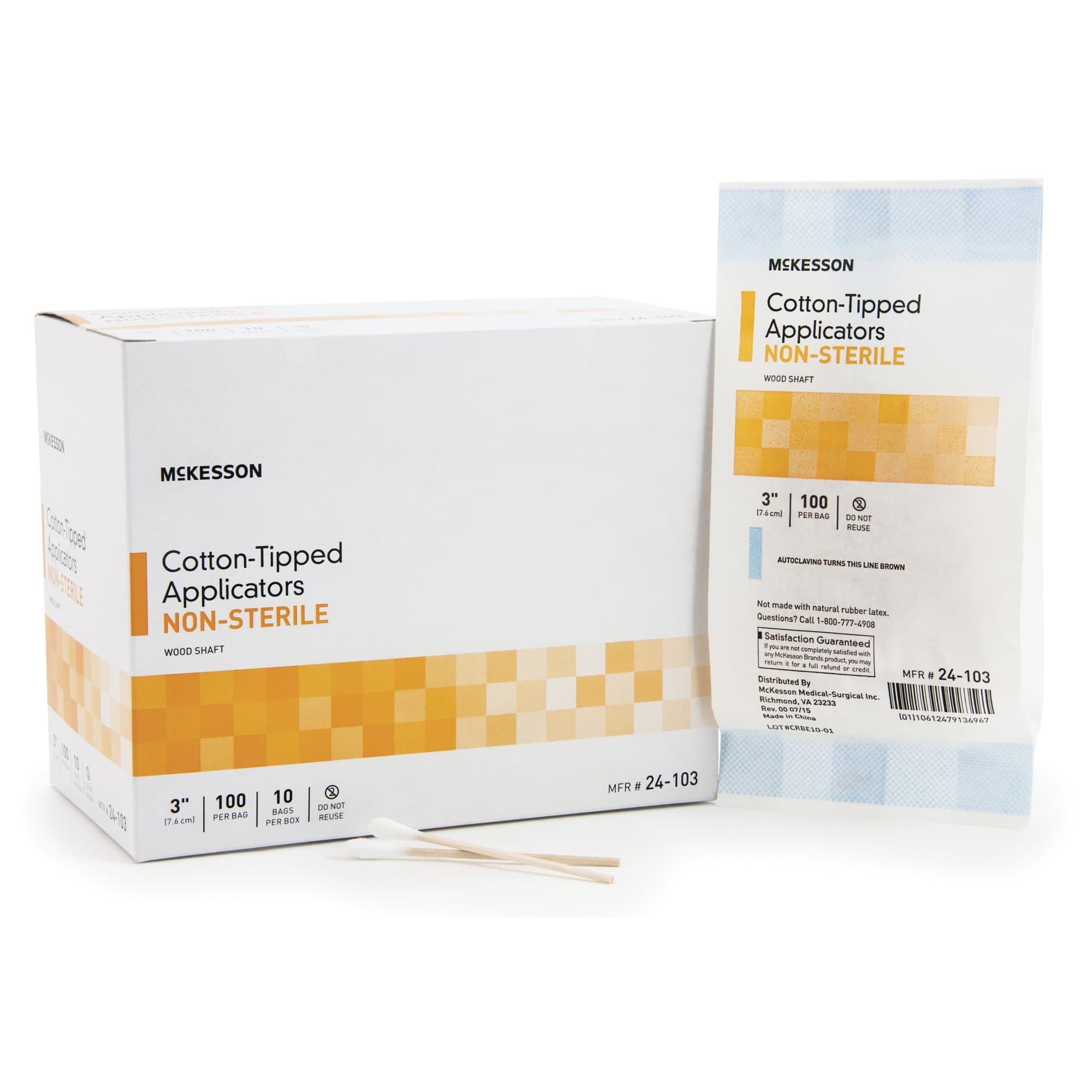Picture of McKesson Nonsterile Cotton-Tip Swabsticks, 3 Inch
