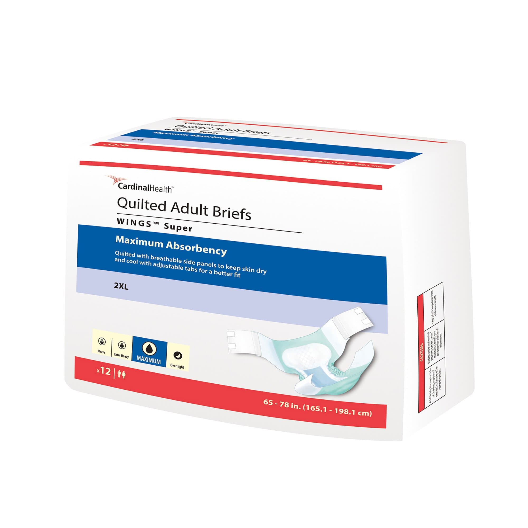 Picture of WingsTM Super Maximum Absorbency Incontinence Brief, 2X-Large