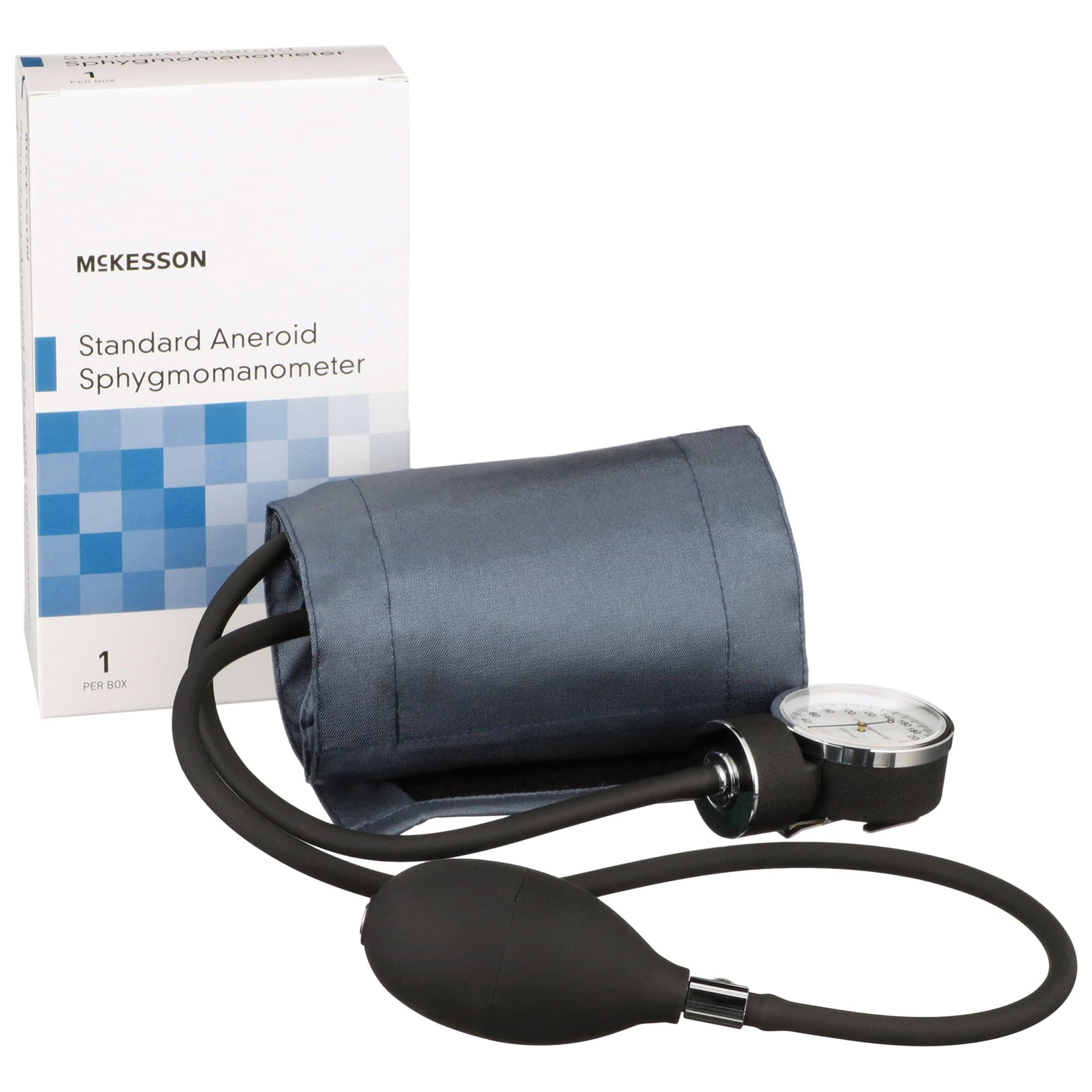 Picture of McKesson Aneroid Sphygmomanometer with Cuff, 2-Tube, Pocket-Size, Medium Cuff