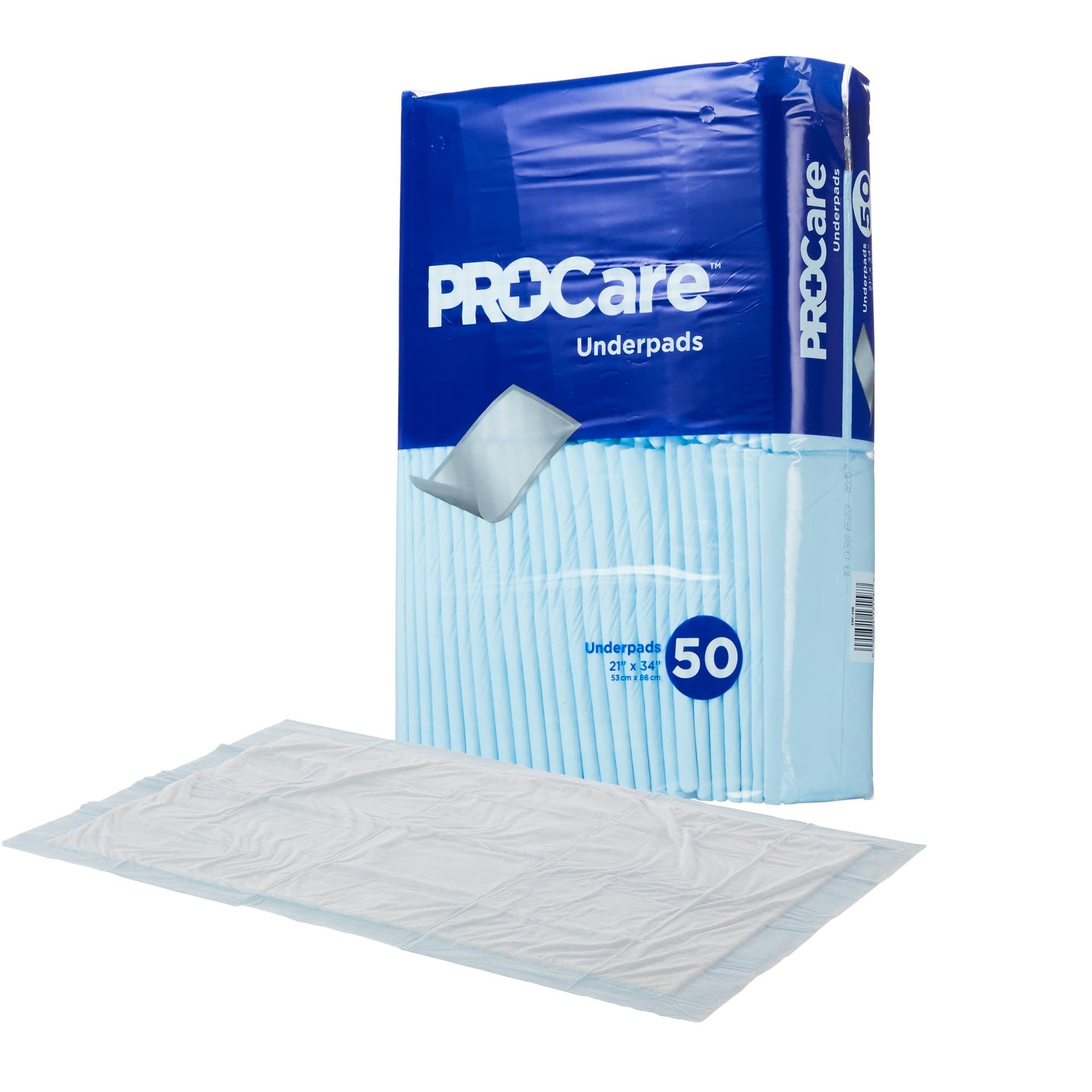Picture of ProCare Incontinence Underpads, Moisture-Proof, Absorbent, Comfortable, Blue