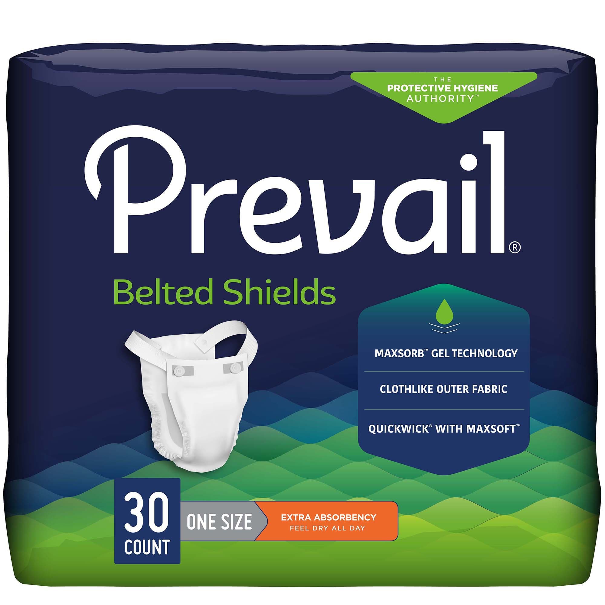 Picture of Prevail Belted Shields Incontinence Belted Undergarment, One Size Fits Most