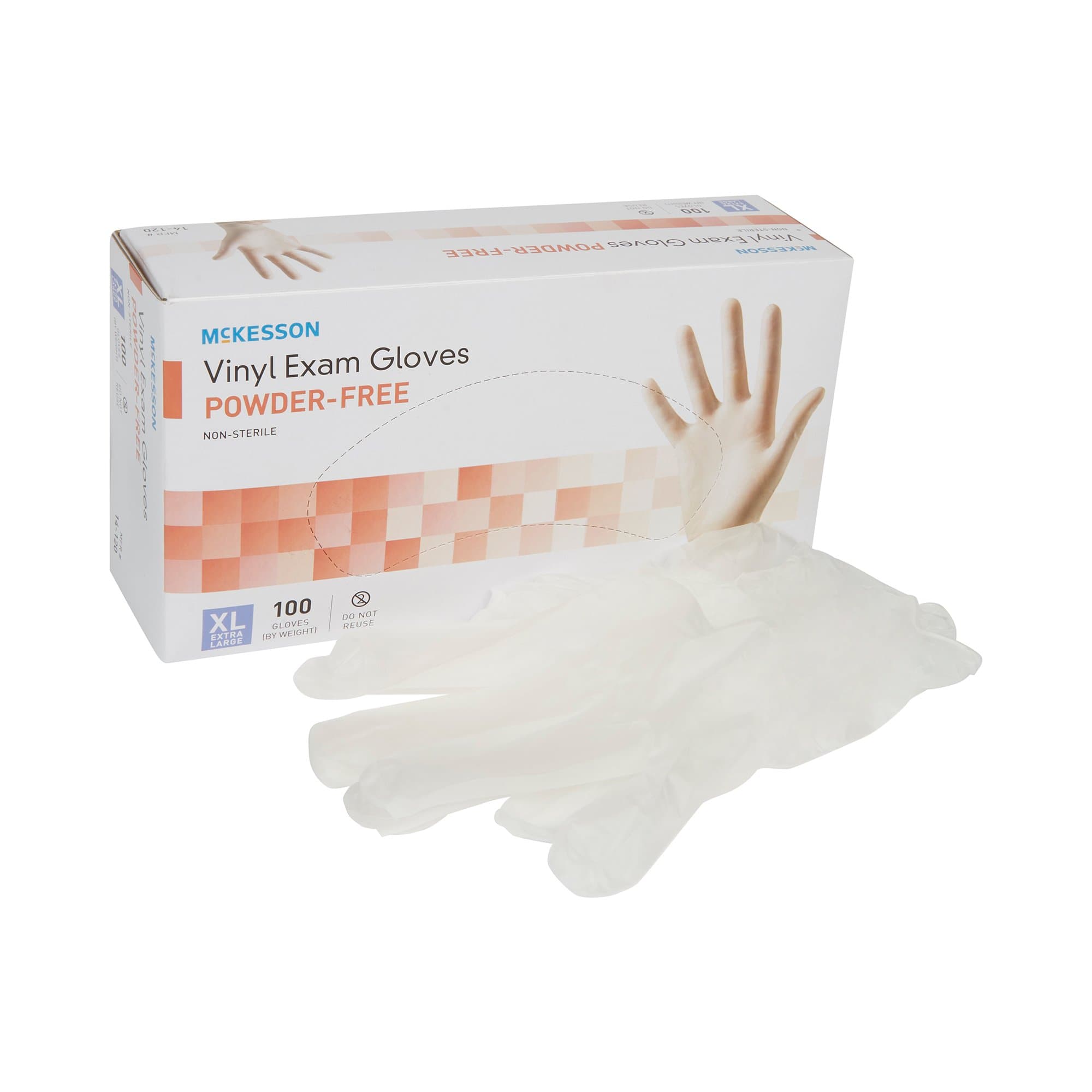 Picture of McKesson Vinyl Exam Glove, Extra Large, Clear