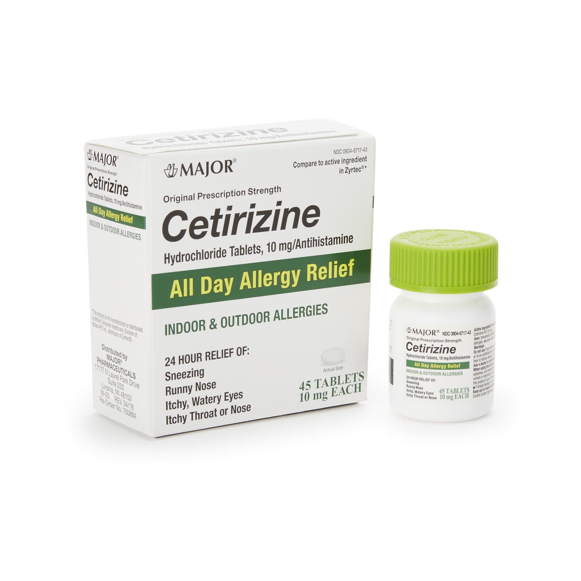 Picture of Major Cetirizine Antihistamine