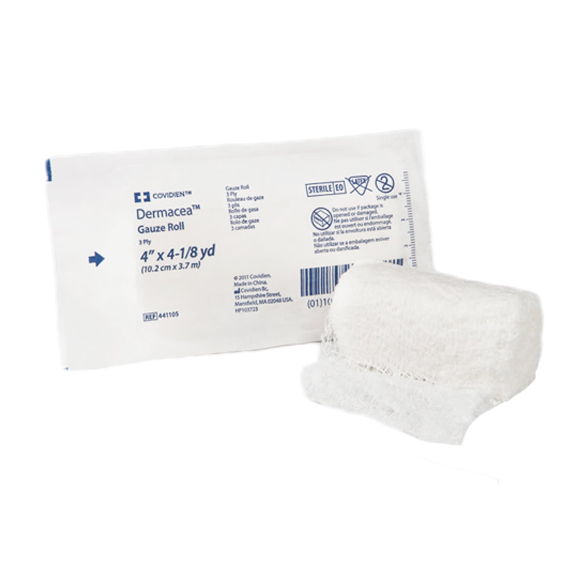 Picture of DermaceaTM Sterile Fluff Bandage Roll, 4 Inch x 4-1/8 Yard, 3-Ply