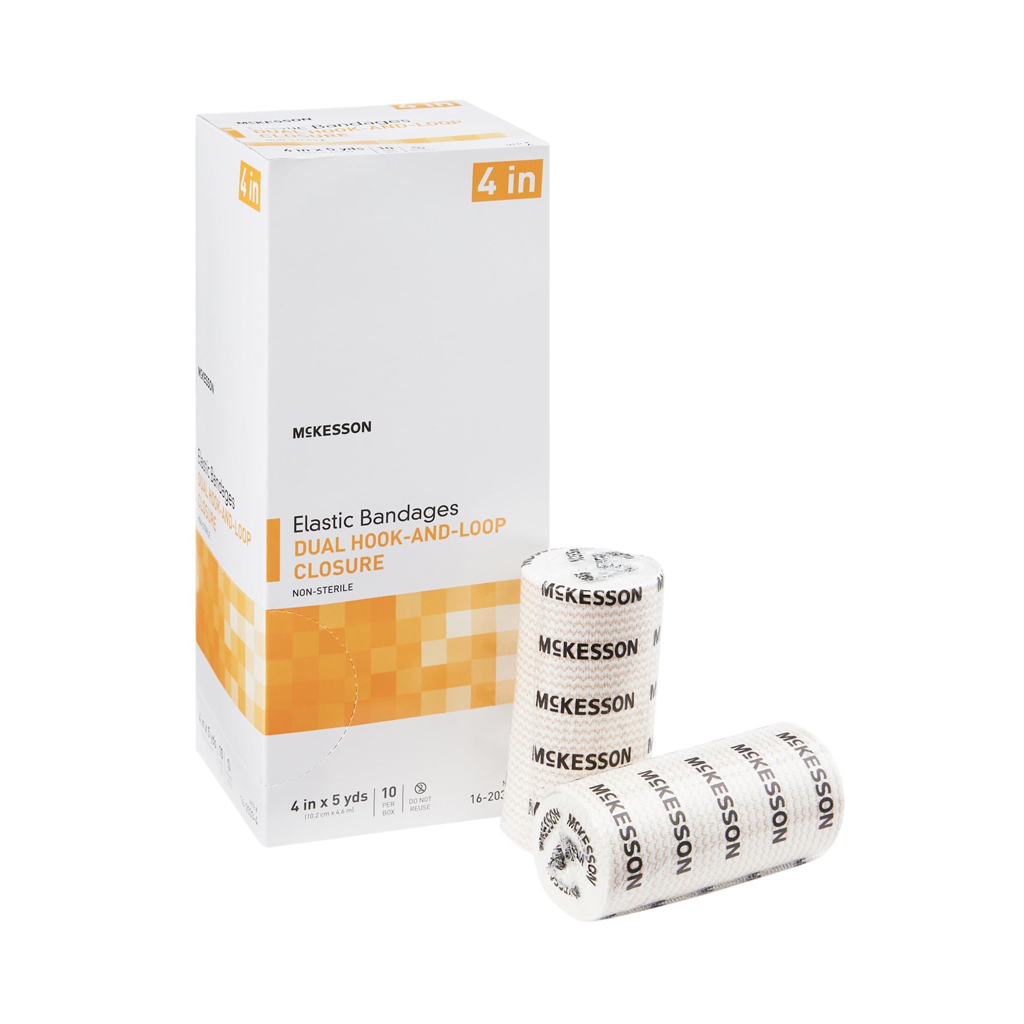 Picture of McKesson Double Hook and Loop Closure Elastic Bandage, 4 Inch x 5 Yard