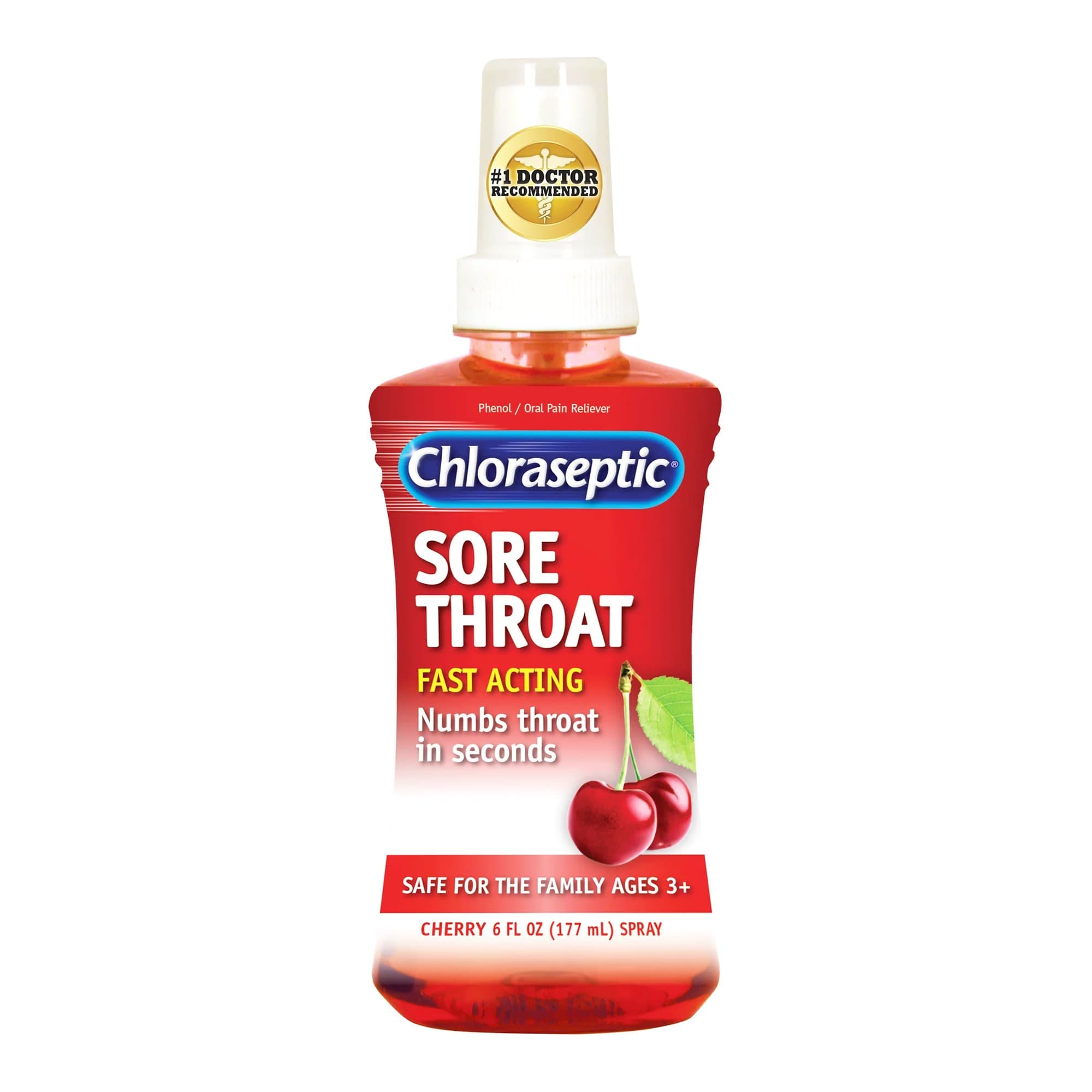 Picture of Chloraseptic Phenol Sore Throat Relief, 6-ounce Spray Bottle