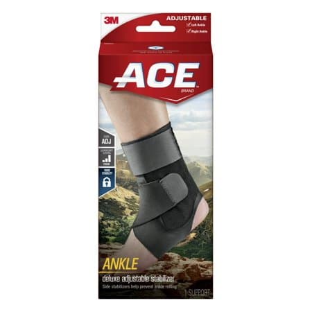 Picture of ACE Deluxe Adjustable Ankle Stabilizer, One Size, Black
