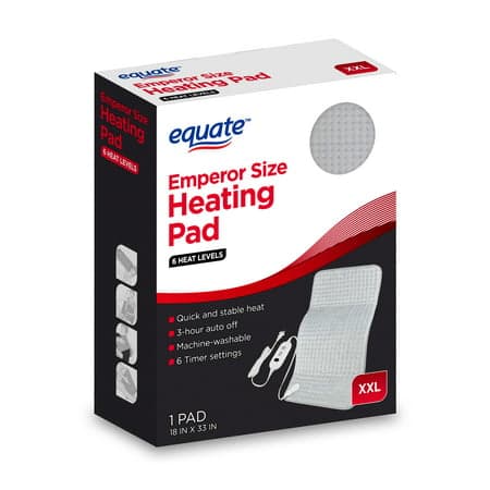Picture of Equate XXL Electric Heating Pad, 6 Heat Settings with Auto Shut Off, 18 x 33 in