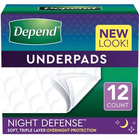 Picture of Depend Disposable Underpads, 36" x 21", 12ct
