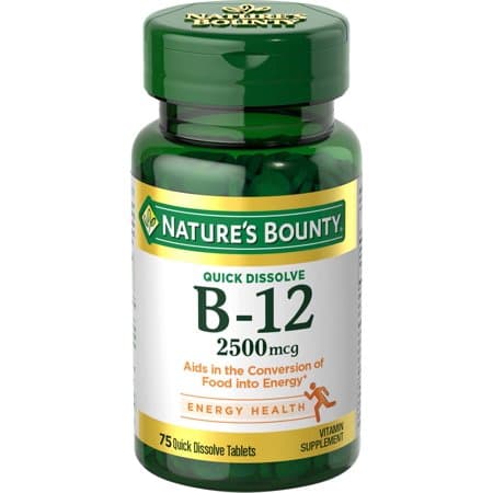 Picture of Nature's Bounty Vitamin B12 Quick-Dissolve Tablets, 2500mcg, 75ct