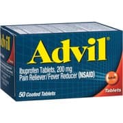 Picture of Advil (50 Count) Pain Reliever / Fever Reducer Coated Tablet, 200mg Ibuprofen, Temporary Pain Relief