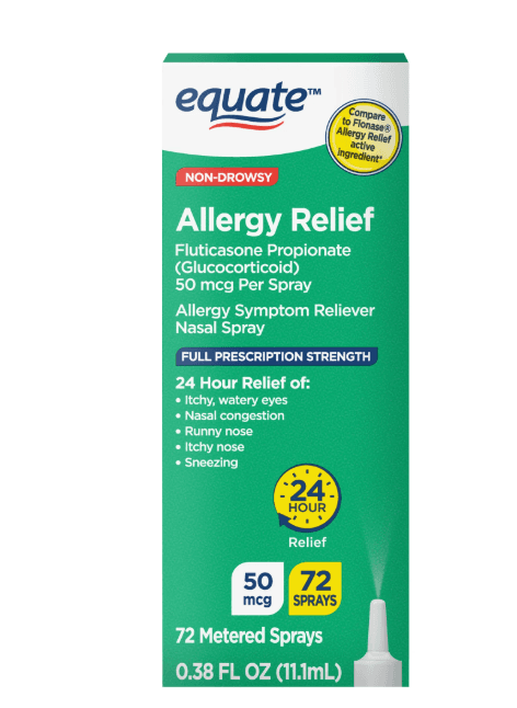 Picture of Equate Fluticasone Propionate Nasal Allergy Relief Spray, 50 mcg, Non-Drowsy