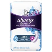 Picture of Always Discreet Pads, Maximum Absorbency, Long Length, 39 Count