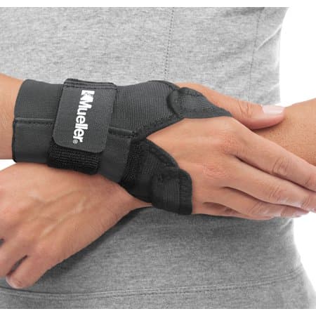 Picture of Mueller Reversible Wrist Brace with Splint, Black, One Size Fits Most