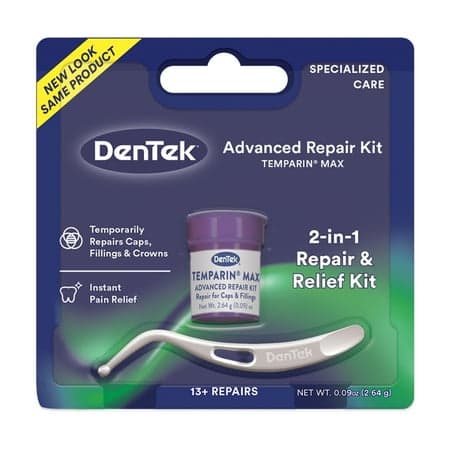 Picture of DenTek Temparin Max Advanced Dental Repair Kit, Loose Cap Set, 13+ Repairs