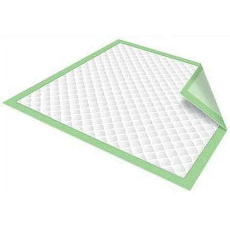 Picture of HealthLine Chucks Pads, Chux Disposable Underpads 23 x 36, Waterproof Mattress Protector Incontinence Assurance Absorbent Bed Pads for Adults, Elderly, Children, Pets, Count (50/Pack), Green