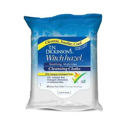 Picture of T.N. Dickinson's Witch Hazel Cleansing Cloths, 100% Natural, 25ct