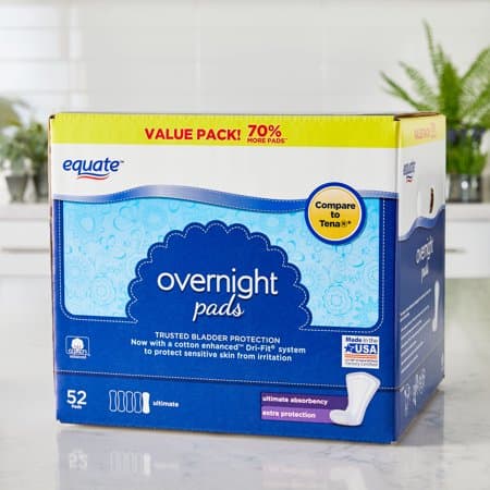 Picture of Equate Options Women's Incontinence Pads, Ultimate, Extra Coverage (120 Count)