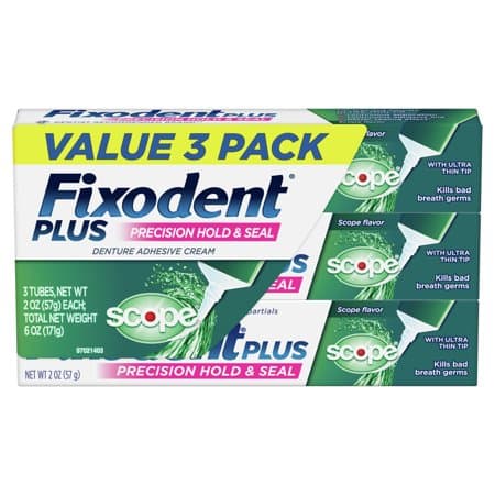 Picture of Fixodent Plus Scope Precision Hold Denture Adhesive Cream, 2oz