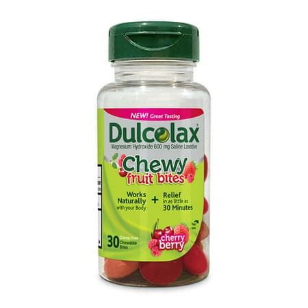 Picture of Dulcolax Gentle Constipation Relief Chewy Fruit Bites, Cherry Berry, 30ct