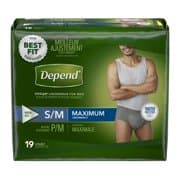 Picture of Depend FIT-FLEX Incontinence Underwear for Men, Maximum Absorbency, S/M, 19 Ct