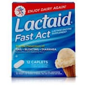 Picture of Lactaid Fast Act Lactose Intolerance Caplets, 12 Travel Packs of 1-ct.