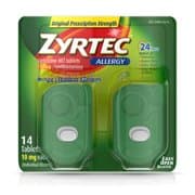 Picture of Zyrtec 24hr Allergy Relief Cetirizine Hydrochloride Tablets, 14ct
