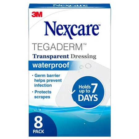 Picture of Nexcare Tegaderm Waterproof Dressings, 2 3/8" x 2 3/4", 8ct
