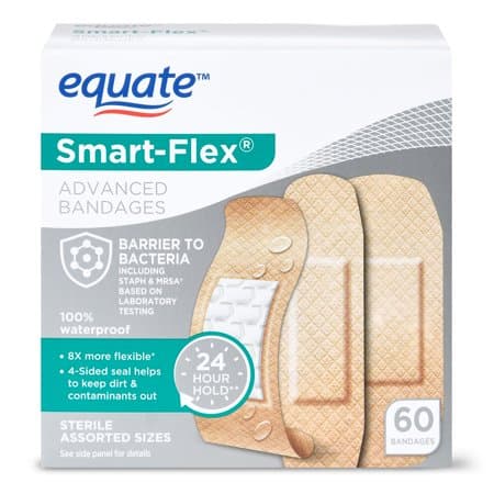 Picture of Equate Smart-Flex Advanced Bandages, Assorted Sizes, 60ct