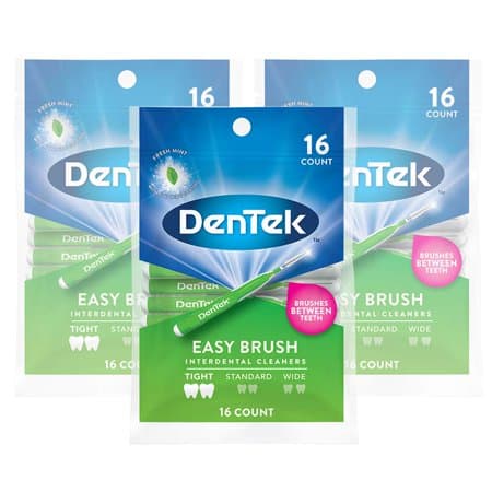Picture of Dentek Easy Brush Interdental Cleaners, Tight Teeth, Mint Flavor, 48 Count (3 Pack of 16 Each)