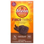 Picture of Metamucil Chocolate Flavored Fiber Thins Dietary Fiber Supplement with Psyllium Husk, 12 servings