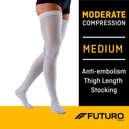 Picture of FUTURO Anti-Embolism Thigh Highs, Unisex, Medium, Moderate Compression