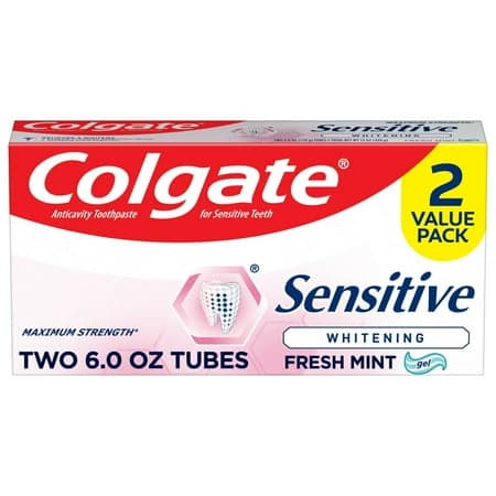 Picture of Colgate Sensitive Whitening Toothpaste Gel, Fresh Mint, 6 oz, 2 Pack