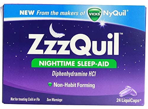 Picture of Vicks ZzzQuil Nighttime Sleep Aid Diphenhydramine Hydrochloride Liquicaps, 50mg, 24ct