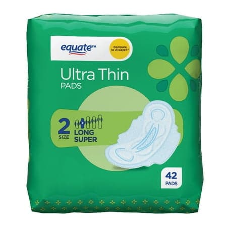 Picture of Equate Ultra Thin Pads with Wings, Unscented, Super, Size 2 (42 Count)
