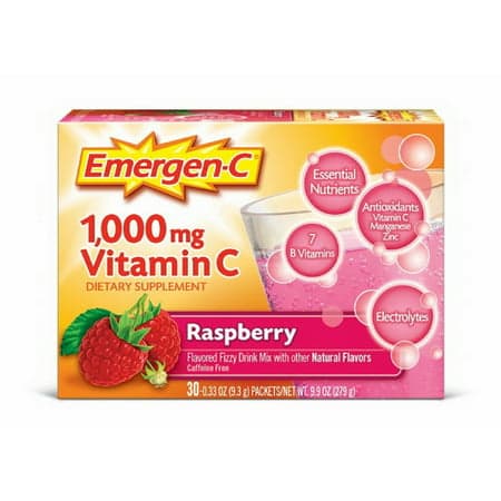 Picture of Emergen-C Daily Immune Support Vitamin C Supplement Powder, Raspberry, 30 Ct
