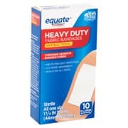 Picture of Equate Antibacterial X-Large Heavy Duty Fabric Bandages, 10 count