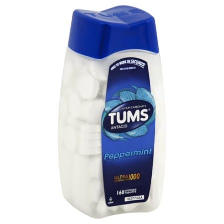 Picture of Tums Ultra Strength Antacid Tablets, Peppermint, 1000mg, 160ct
