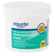 Picture of Equate Medicated Cool Relief Hemorrhoidal Pads, 100 Count