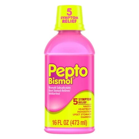 Picture of Pepto Bismol Liquid, Indigestion and Anti-Diarrhea Stomach Relief, Original, 16 Fl oz