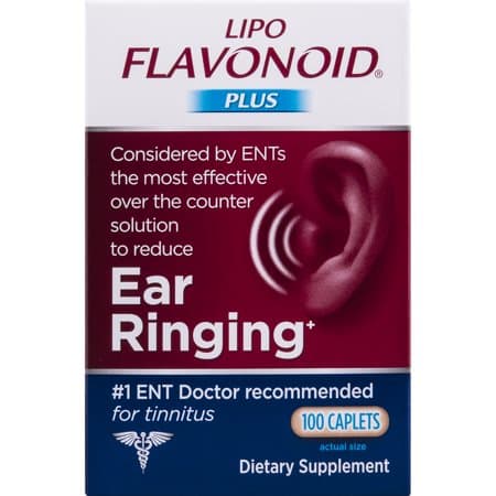 Picture of Lipo-Flavonoid Plus, Tinnitus Ear Ringing Relief Supplement Caplets, 100ct