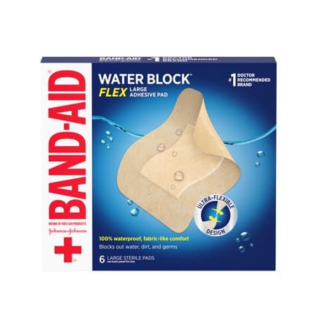 Picture of Band-Aid Water Block Flex Waterproof Adhesive Pads, L, 6ct