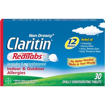 Picture of Claritin 12hr Non-Drowsy Allergy Relief Loratadine Antihistamine RediTabs, 30ct